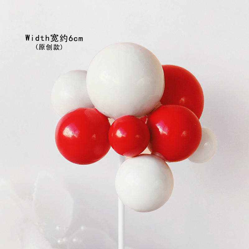 Piros fehér golyók felhő szív alakú Love You tortafesték Valentin-napi party dekorációhoz évfordulós szerelmes ajándékok