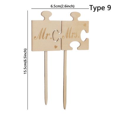 Tuščiaviduriai nuotakos ir jaunikio mediniai vestuvinio torto apmušalai „Meilė ką tik vedęs ponas ir ponia“ torto kepuraitė, skirta vakarėlio reikmenims