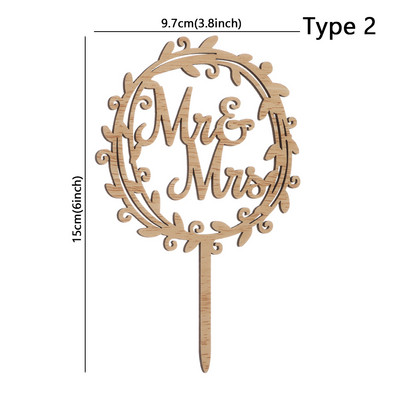 Tuščiaviduriai nuotakos ir jaunikio mediniai vestuvinio torto apmušalai „Meilė ką tik vedęs ponas ir ponia“ torto kepuraitė, skirta vakarėlio reikmenims