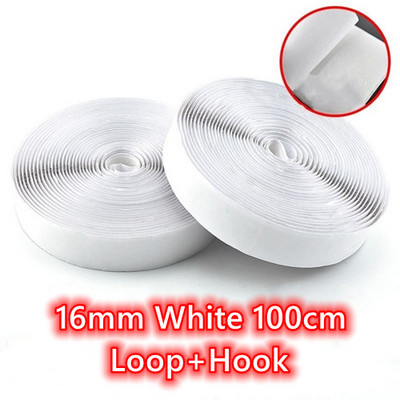 16/20/25/30/38/50/100 mm 1 metras juodos baltos juostos kabliuko kilpa tvirtinimo juosta nailono lipdukas Lipnūs diskai juosta Stiprūs klijai