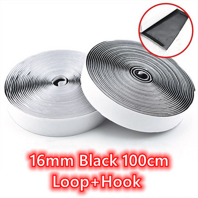 16/20/25/30/38/50/100 mm 1 metras juodos baltos juostos kabliuko kilpa tvirtinimo juosta nailono lipdukas Lipnūs diskai juosta Stiprūs klijai