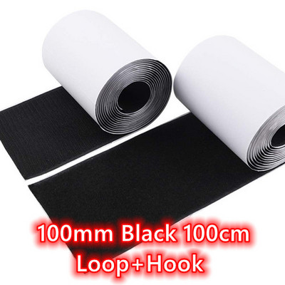 16/20/25/30/38/50/100 mm 1 metras juodos baltos juostos kabliuko kilpa tvirtinimo juosta nailono lipdukas Lipnūs diskai juosta Stiprūs klijai