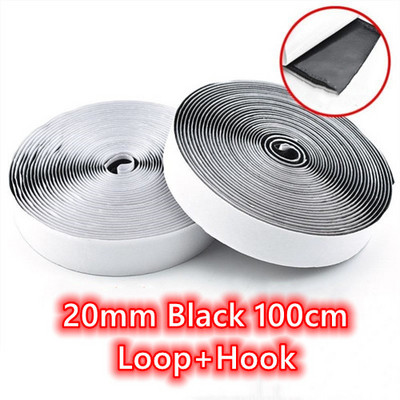 16/20/25/30/38/50/100 mm 1 metras juodos baltos juostos kabliuko kilpa tvirtinimo juosta nailono lipdukas Lipnūs diskai juosta Stiprūs klijai