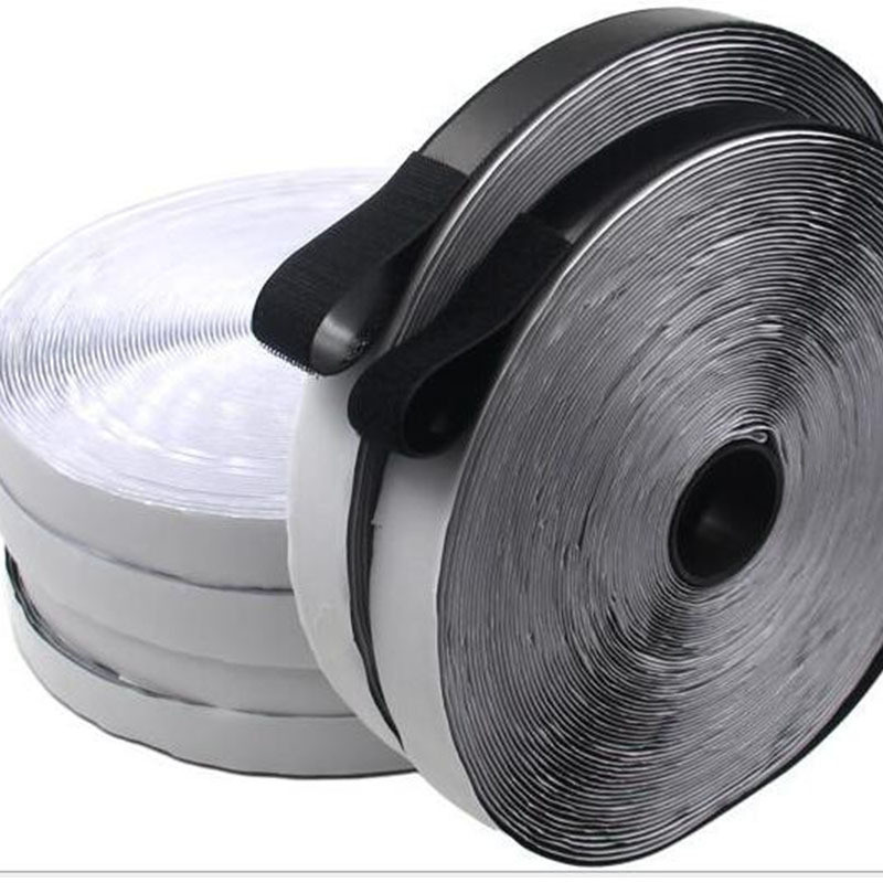 16/20/25/30/38/50/100 mm 1 metras juodos baltos juostos kabliuko kilpa tvirtinimo juosta nailono lipdukas Lipnūs diskai juosta Stiprūs klijai