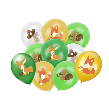 10 τεμ. 12\'\' Fox Squirrel Forest Animal Confetti Dot Latex Balloon Set για πάρτι γενεθλίων Διακοσμητικές προμήθειες για την Ημέρα των Ευχαριστιών