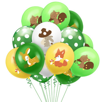 10 τεμ. 12\'\' Fox Squirrel Forest Animal Confetti Dot Latex Balloon Set για πάρτι γενεθλίων Διακοσμητικές προμήθειες για την Ημέρα των Ευχαριστιών