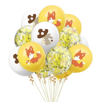 10 τεμ. 12\'\' Fox Squirrel Forest Animal Confetti Dot Latex Balloon Set για πάρτι γενεθλίων Διακοσμητικές προμήθειες για την Ημέρα των Ευχαριστιών