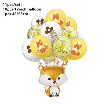 10 gab. 12 collu lapsas vāveres meža dzīvnieks konfeti punkts lateksa balonu komplekts dzimšanas dienas ballītes Pateicības dienas dekoru piederumi