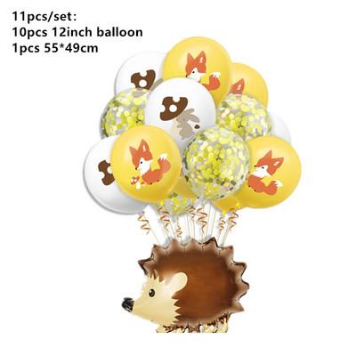 10 gab. 12 collu lapsas vāveres meža dzīvnieks konfeti punkts lateksa balonu komplekts dzimšanas dienas ballītes Pateicības dienas dekoru piederumi