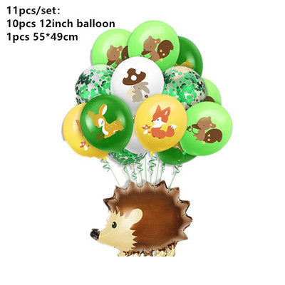 10 gab. 12 collu lapsas vāveres meža dzīvnieks konfeti punkts lateksa balonu komplekts dzimšanas dienas ballītes Pateicības dienas dekoru piederumi