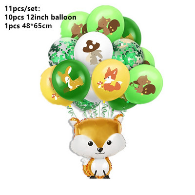 10 gab. 12 collu lapsas vāveres meža dzīvnieks konfeti punkts lateksa balonu komplekts dzimšanas dienas ballītes Pateicības dienas dekoru piederumi