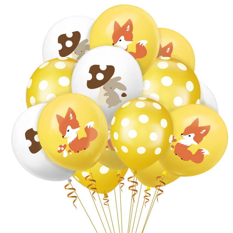 10 gab. 12 collu lapsas vāveres meža dzīvnieks konfeti punkts lateksa balonu komplekts dzimšanas dienas ballītes Pateicības dienas dekoru piederumi
