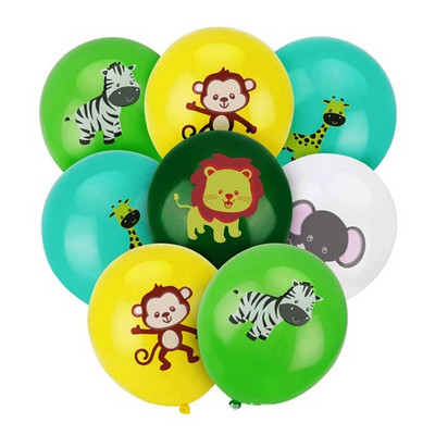 10 τμχ/παρτίδα Cartoon Animal Elephant Zebra Monkey Giraffe Balloons Jungle Safari Animals Θέμα Γενέθλια Διακόσμηση πάρτι Globos