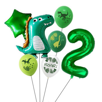 12 ιντσών Dino Birthday Balloons Dinosaur Jungle Wild Animal Party ROAR Latex Balloons Kids Birthday Party Birthday Air Ballon