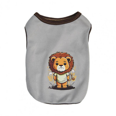 Graži šunų liemenė Poliesterio šuniuko viršutinė kvėpuojanti suknelė su gyvūnais marginti naminių gyvūnėlių vasaros drabužiai šunų liemenė