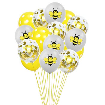 10 τμχ 12 ιντσών Cartoon Bee Latex Air Balloon Yellow Black Pot Globos Animal Διακόσμηση για πάρτι γενεθλίων για το μωρό ντους