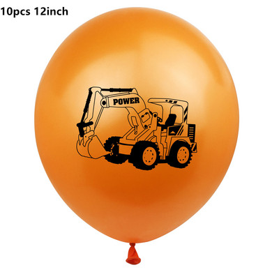 10db Építési parti lufi fiú születésnapjára Babazuhany Rajzfilm autókonfetti lufi karácsonyi dekoráció otthonra