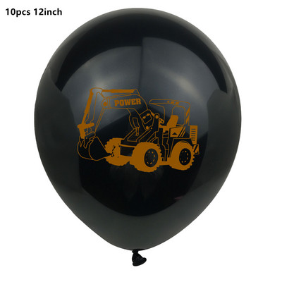 10db Építési parti lufi fiú születésnapjára Babazuhany Rajzfilm autókonfetti lufi karácsonyi dekoráció otthonra