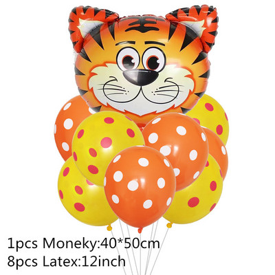 Állat nyomott tehén tigris zebra leopárd latex léggömb dzsungel témája születésnapi esküvői dekoráció nyári parti baba zuhany kellékek