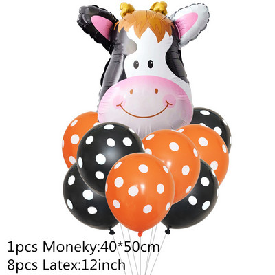 Állat nyomott tehén tigris zebra leopárd latex léggömb dzsungel témája születésnapi esküvői dekoráció nyári parti baba zuhany kellékek