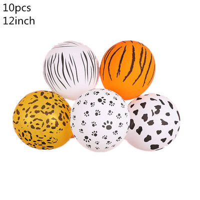 Állat nyomott tehén tigris zebra leopárd latex léggömb dzsungel témája születésnapi esküvői dekoráció nyári parti baba zuhany kellékek