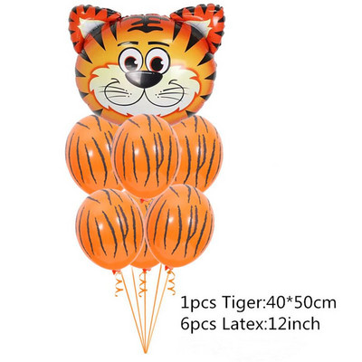 Állat nyomott tehén tigris zebra leopárd latex léggömb dzsungel témája születésnapi esküvői dekoráció nyári parti baba zuhany kellékek