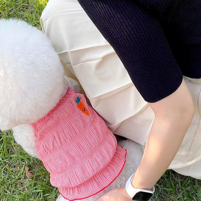 Haine pentru animale de companie de primăvară, vară, pisicuță, dulce, camisole, câine de talie mică și mijlocie, vestă drăguță, model de fructe, chihuahua, Yorkshire