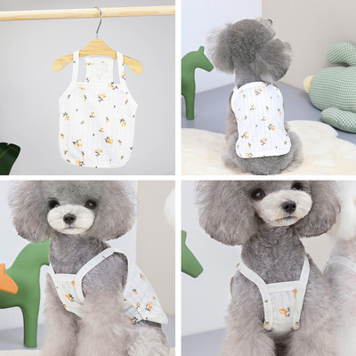 Nyári kisállat kutya ruhák divat kutya vékony mellény Aranyos nyomtatott kiskutya kezeslábas puha macska mellény ruházat kisállat cica ing Chihuahua ruhák