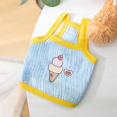 Kölyökkutyás Nyári Harisnyatartó Virághímzés Kutyaruházat Puha Korea Bichon Kutyaruházat Macska Kutya Mellény Aranyos Kisállat Kutya Ruha Kutya Termékek