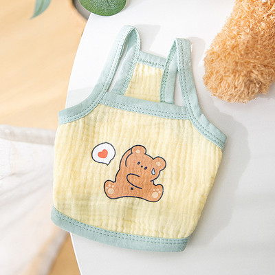 Kölyökkutyás Nyári Harisnyatartó Virághímzés Kutyaruházat Puha Korea Bichon Kutyaruházat Macska Kutya Mellény Aranyos Kisállat Kutya Ruha Kutya Termékek