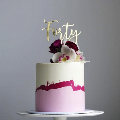 Új Thirty One Happy Birthday tortafedő Arany akril Huszonegy születésnapi cupcake fedő születésnapi tortadíszekhez