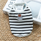 Kölyökkutya nyár Kölyöktűs leggings Szőtt csíkos medve mellény maci ruhák kis közepes méretű kutyaharisnya lélegző ruha