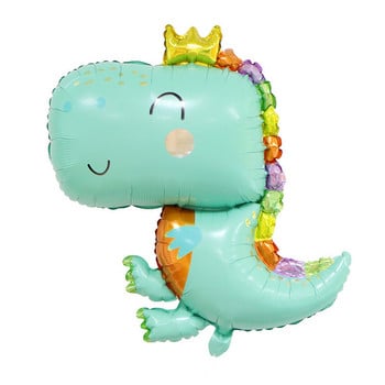 1 τεμ Νέο Big Green Cute Crown Αλουμινόχαρτο Dinosaur Dinosaur Διακόσμηση για πάρτι για παιδιά Παιχνίδια Dino Jurassic Helium Balloon