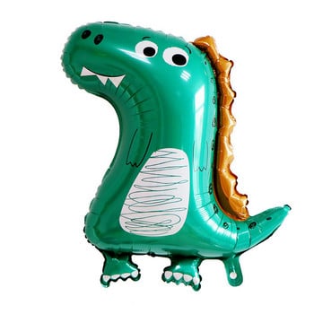 1 τεμ Νέο Big Green Cute Crown Αλουμινόχαρτο Dinosaur Dinosaur Διακόσμηση για πάρτι για παιδιά Παιχνίδια Dino Jurassic Helium Balloon