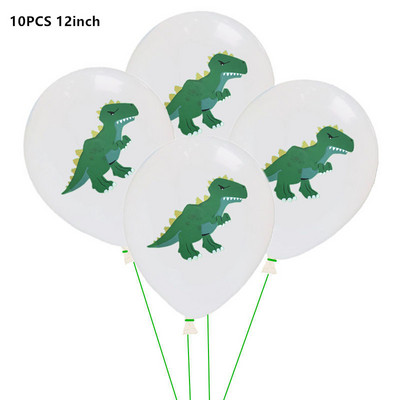 1gab. Jauns Big Green Cute Crown Dinozauru folijas balons Daudz laimes dzimšanas dienas ballītes dekorēšanai bērniem Rotaļlieta Dino Jurassic Hēlija balonu rotaļlietas