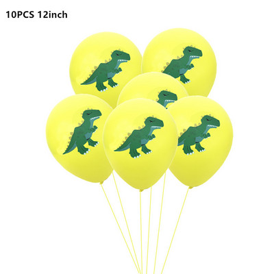 1gab. Jauns Big Green Cute Crown Dinozauru folijas balons Daudz laimes dzimšanas dienas ballītes dekorēšanai bērniem Rotaļlieta Dino Jurassic Hēlija balonu rotaļlietas