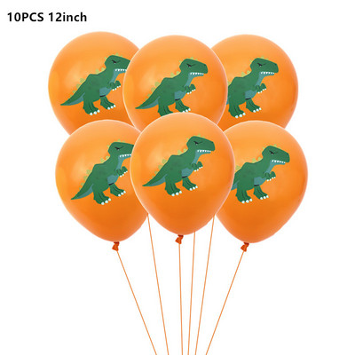 1gab. Jauns Big Green Cute Crown Dinozauru folijas balons Daudz laimes dzimšanas dienas ballītes dekorēšanai bērniem Rotaļlieta Dino Jurassic Hēlija balonu rotaļlietas