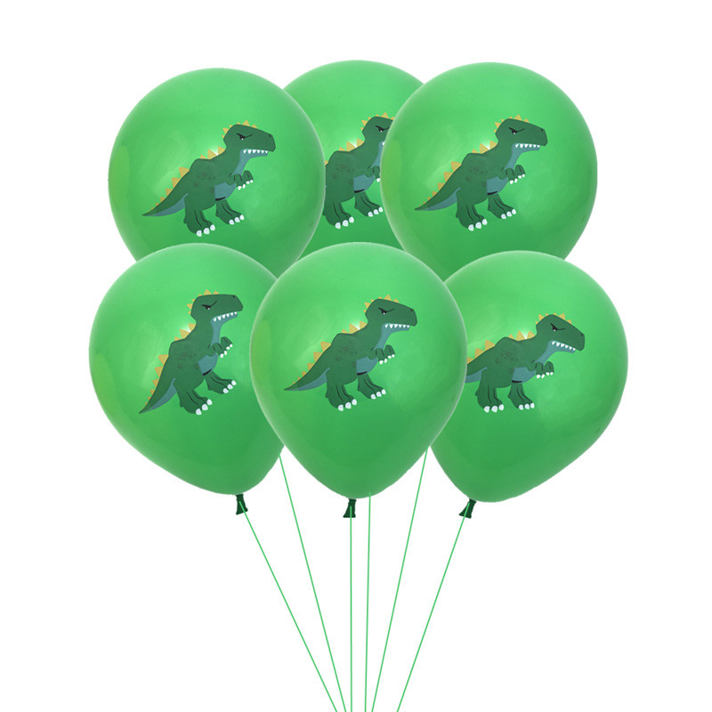 1gab. Jauns Big Green Cute Crown Dinozauru folijas balons Daudz laimes dzimšanas dienas ballītes dekorēšanai bērniem Rotaļlieta Dino Jurassic Hēlija balonu rotaļlietas