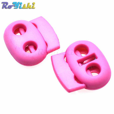 12db/csomag Vegyes, színes 5 mm-es lyukú műanyag dugós kábelzár bab váltókapocs Ruházati cipőfűző sportruházati kiegészítő