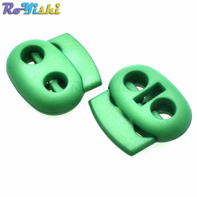 12db/csomag Vegyes, színes 5 mm-es lyukú műanyag dugós kábelzár bab váltókapocs Ruházati cipőfűző sportruházati kiegészítő