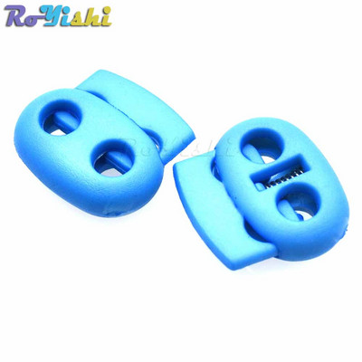 12db/csomag Vegyes, színes 5 mm-es lyukú műanyag dugós kábelzár bab váltókapocs Ruházati cipőfűző sportruházati kiegészítő