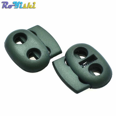 12db/csomag Vegyes, színes 5 mm-es lyukú műanyag dugós kábelzár bab váltókapocs Ruházati cipőfűző sportruházati kiegészítő