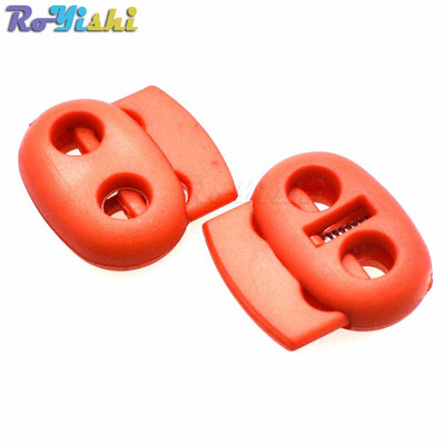 12db/csomag Vegyes, színes 5 mm-es lyukú műanyag dugós kábelzár bab váltókapocs Ruházati cipőfűző sportruházati kiegészítő