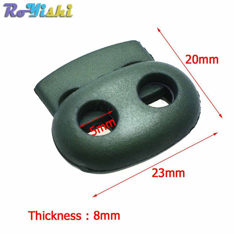 12db/csomag Vegyes, színes 5 mm-es lyukú műanyag dugós kábelzár bab váltókapocs Ruházati cipőfűző sportruházati kiegészítő