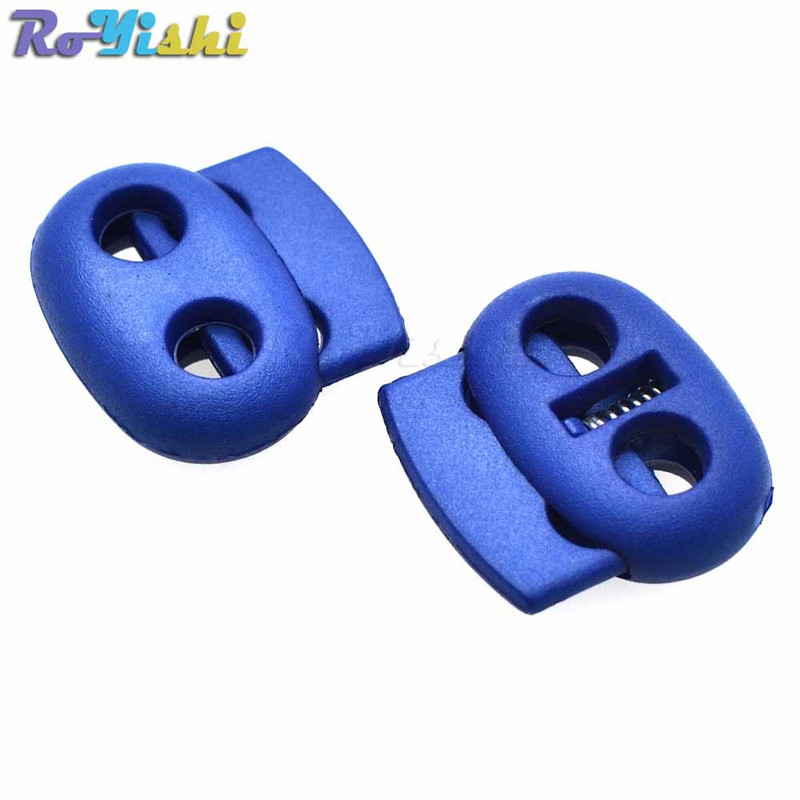 12db/csomag Vegyes, színes 5 mm-es lyukú műanyag dugós kábelzár bab váltókapocs Ruházati cipőfűző sportruházati kiegészítő