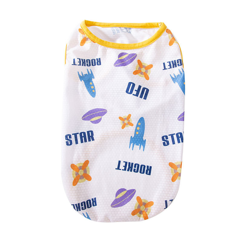 Space Full Print Corgi Speciális mellény Kis és közepes méretű kutya tacskó kutya kisállat ruhák nyári kutyaruhák XS-XLL