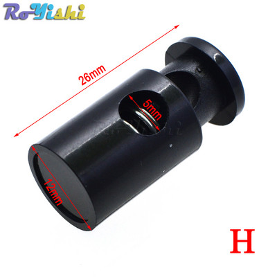 10 db/csomag kábelzár billenőkapocs dugó műanyag fekete táskákhoz/ruhadarabokhoz