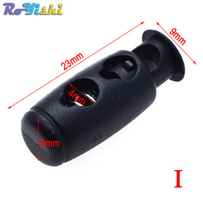 10 db/csomag kábelzár billenőkapocs dugó műanyag fekete táskákhoz/ruhadarabokhoz