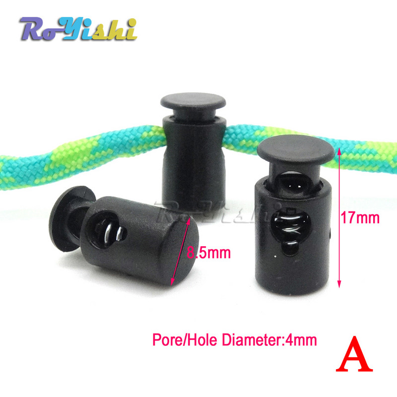 10 db/csomag kábelzár billenőkapocs dugó műanyag fekete táskákhoz/ruhadarabokhoz