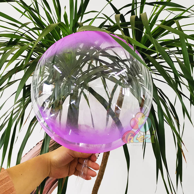 5 vnt. dvigubos spalvos BoBo balionai gradiento krištoliniai skaidrūs helio balionai, vestuvių šventės gimtadienio dekoracijos Vaikų dušas